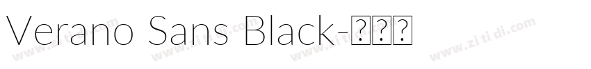 Verano Sans Black字体转换